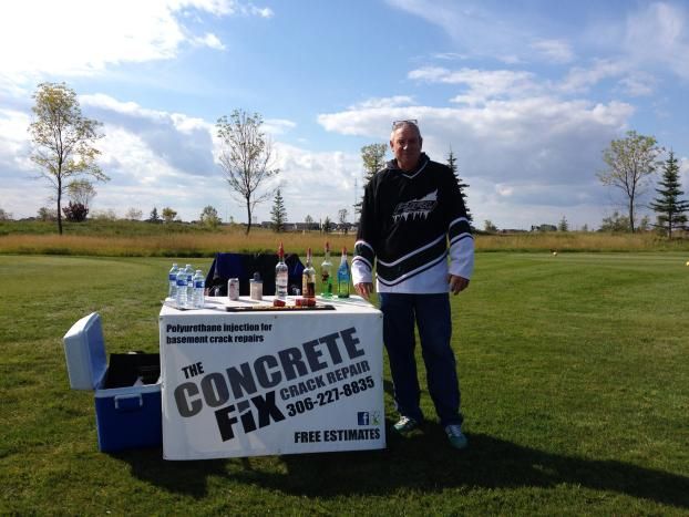 The Concrete Fix helping out on a hot day at golf tournament.